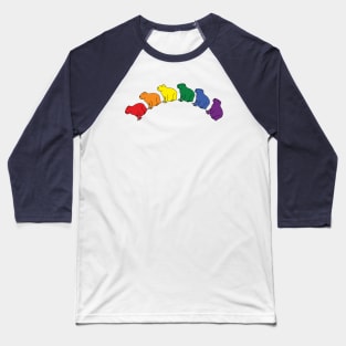 Pride Capybara Rainbow Baseball T-Shirt